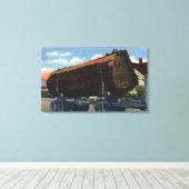 Seattle, Washington Giant Log en route naar Mill Canvas Afdruk (Insitu (Houten vloer))