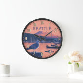 Seattle Washington Harbor Mount Rainier Sunset Grote Klok (Huis)