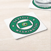 Seattle Washington Kartonnen Onderzetters (Schuin)