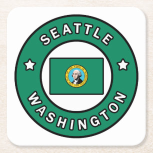 Seattle Washington Kartonnen Onderzetters
