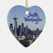 Seattle, Washington Keepomwille Souvenir Kerstmis Keramisch Ornament (Rechts)