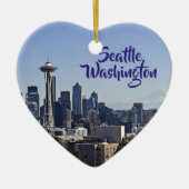 Seattle, Washington Keepomwille Souvenir Kerstmis Keramisch Ornament (Voorkant)