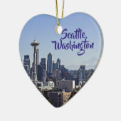 Seattle, Washington Keepomwille Souvenir Kerstmis Keramisch Ornament (Links)