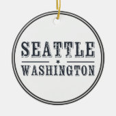 Seattle Washington Keramisch Ornament (Voorkant)