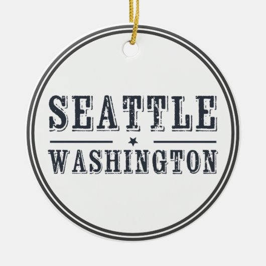 Seattle Washington Keramisch Ornament (Voorkant)