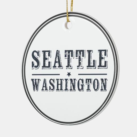 Seattle Washington Keramisch Ornament (Links)