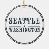 Seattle Washington Keramisch Ornament (Achterkant)