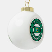 Seattle Washington Keramische Bal Ornament (Links)