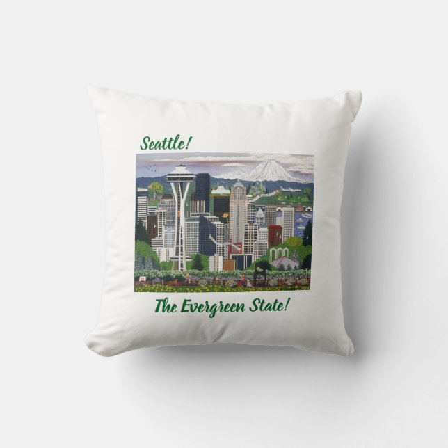 Seattle Washington Kussen (Voorkant)