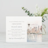 Seattle Washington Landscape Rehearsal Dinner Kaart (Staand voorkant)