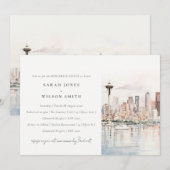 Seattle Washington Landscape Rehearsal Dinner Kaart (Voorkant / Achterkant)