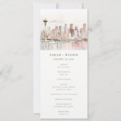 Seattle Washington Landscape Wedding Program Kaart (Voorkant)