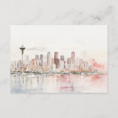 Seattle Washington Landscape Wedding Reception Informatiekaartje (Achterkant)