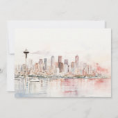 Seattle Washington Landschap Oefen Diner Kaart (Achterkant)