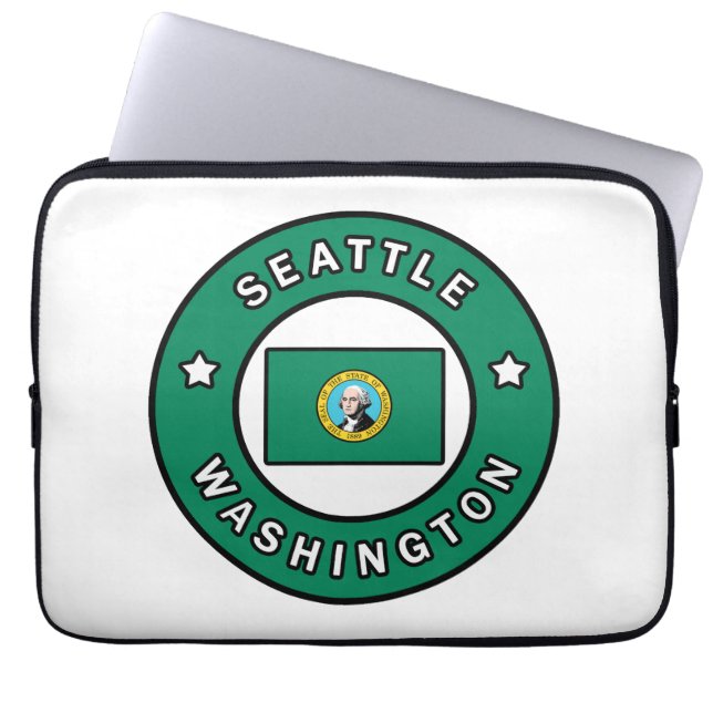 Seattle Washington Laptop Sleeve (Voorkant)