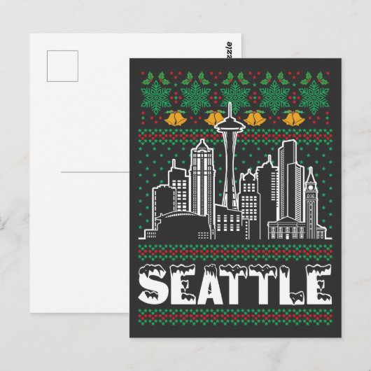 Seattle Washington Lelijke Kerstmis Briefkaart (Voorkant / Achterkant)