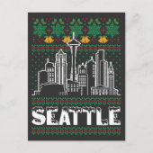 Seattle Washington Lelijke Kerstmis Briefkaart (Voorkant)