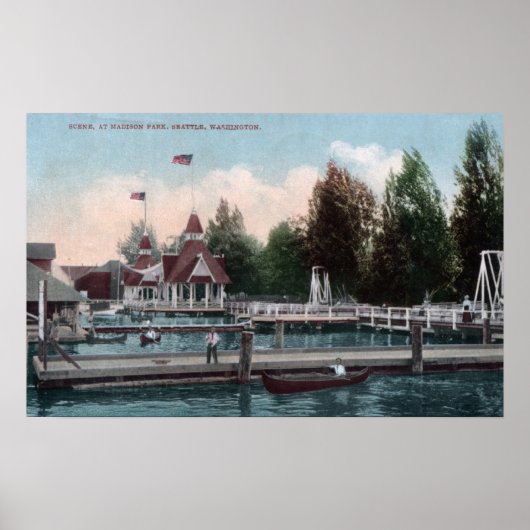 Seattle, Washington Madison Park Scene Poster (Voorkant)
