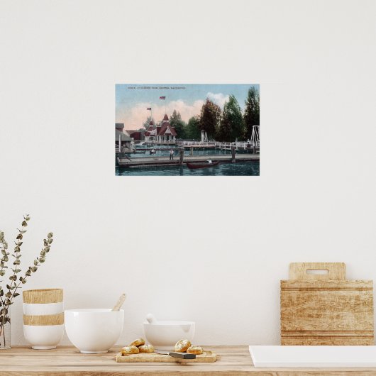 Seattle, Washington Madison Park Scene Poster (Keuken)