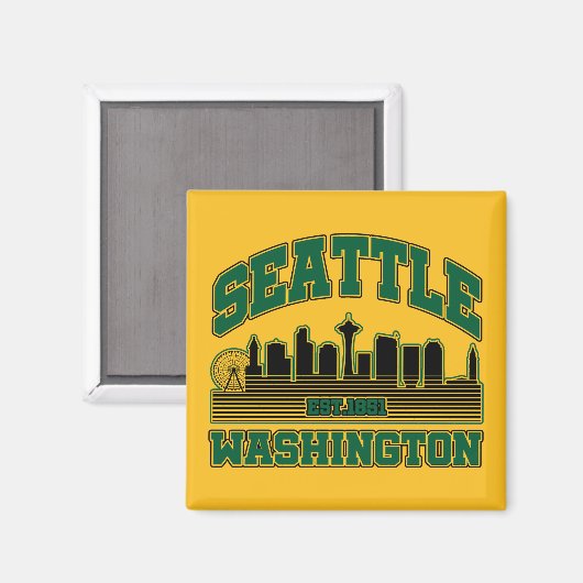 Seattle, Washington Magneet (Voorkant / Achterkant)