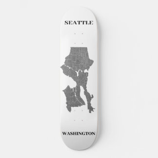 Seattle, Washington Map Art Persoonlijk Skateboard