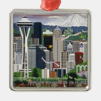 Seattle Washington Metalen Ornament