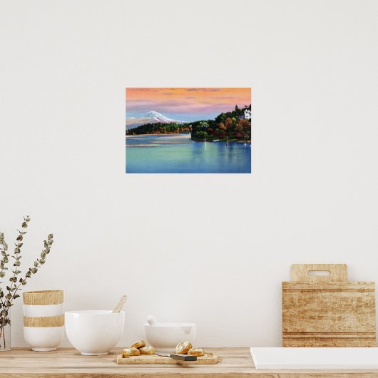 Seattle Washington Mount Rainier Poster (Keuken)