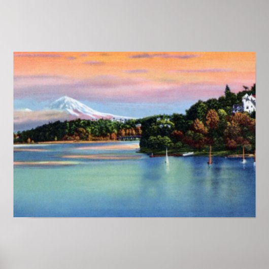 Seattle Washington Mount Rainier Poster (Voorkant)