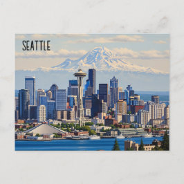 Seattle Washington Mt Rainier Briefkaart
