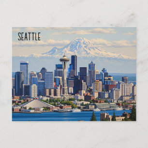 Seattle Washington Mt Rainier Briefkaart