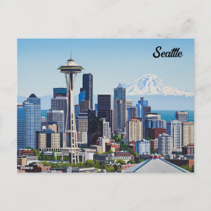 Seattle Washington Mt Rainier Briefkaart