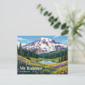 Seattle Washington Mt Rainier VS Briefkaart (Staand voorkant)