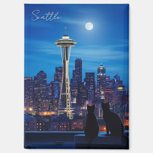 Seattle Washington Night Magneet