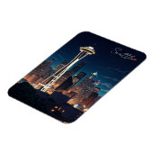 Seattle Washington Night Magneet (Linkerzijde)