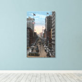 Seattle, Washington - Noordelijk Uitzicht van de T Canvas Afdruk (Insitu (Houten vloer))