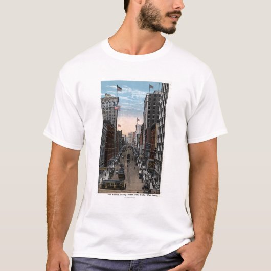 Seattle, Washington - Noordelijk Uitzicht van de T T-shirt (Voorkant)