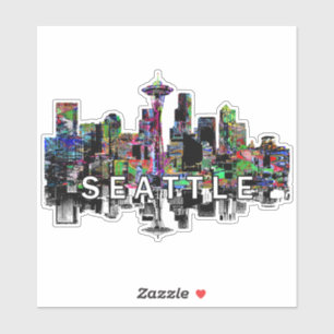 Seattle, Washington op graffiti Sticker