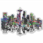 Seattle, Washington op graffiti Sticker (Voorkant)
