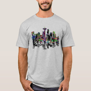 Seattle, Washington op graffiti T-shirt