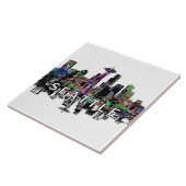 Seattle, Washington op graffiti Tegeltje (Zijkant)