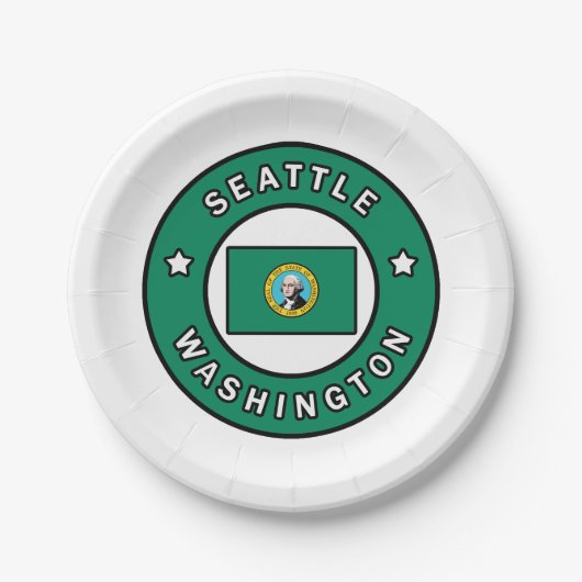 Seattle Washington Papieren Bordje (Voorkant)