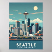 Seattle Washington Poster (Voorkant)