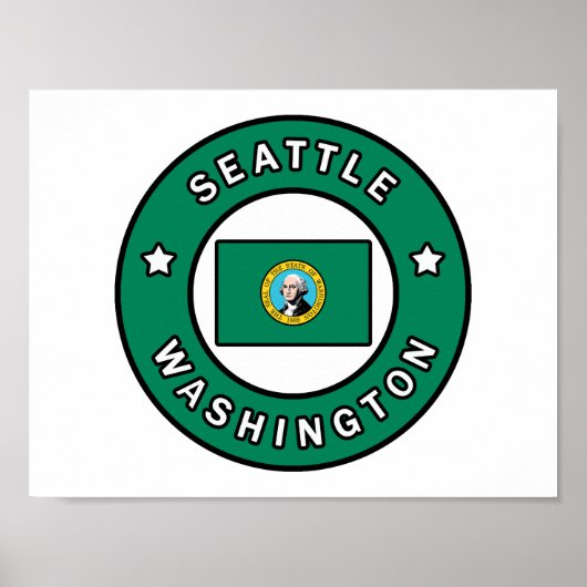 Seattle Washington Poster (Voorkant)