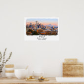 Seattle Washington Poster, Watercolor, Custom Poster (Keuken)