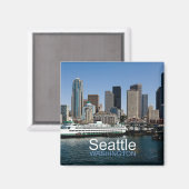 Seattle Washington Reizen Foto Souvenir Magnet (Voorkant / Achterkant)