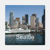 Seattle Washington Reizen Foto Souvenir Magnet (Voorkant)