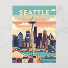 Seattle Washington Retro  Briefkaart