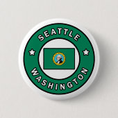 Seattle Washington Ronde Button 5,7 Cm (Voorkant)