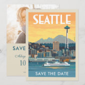 Seattle, Washington | Save the date (Voorkant / Achterkant)