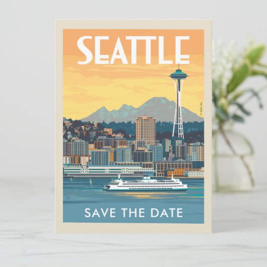 Seattle, Washington | Save the date (Staand voorkant)